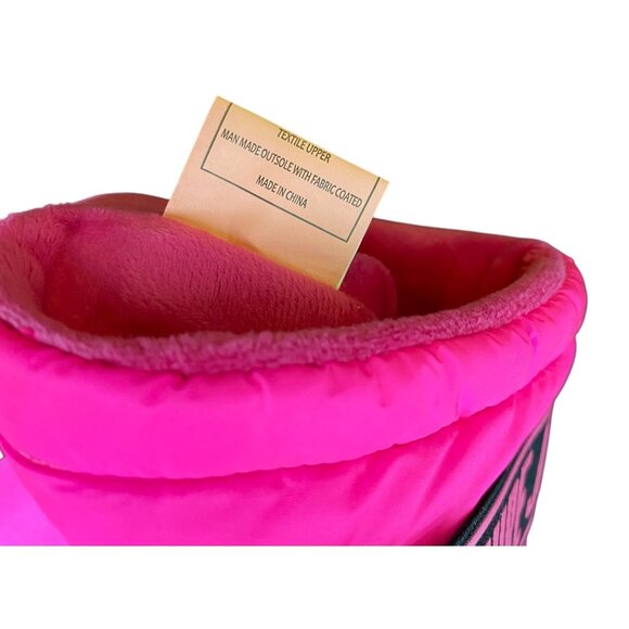 Juicy Couture Womens Hot Pink Winter Boots Size 10 Neon Retro Sporty Cute Barbie - Picture 6 of 11